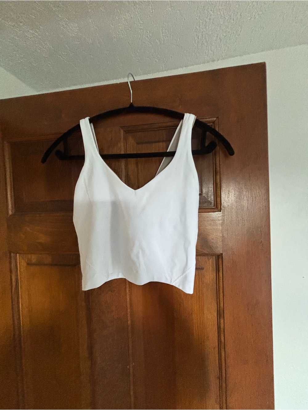 lululemon athletica White V-Neck Crop Tank